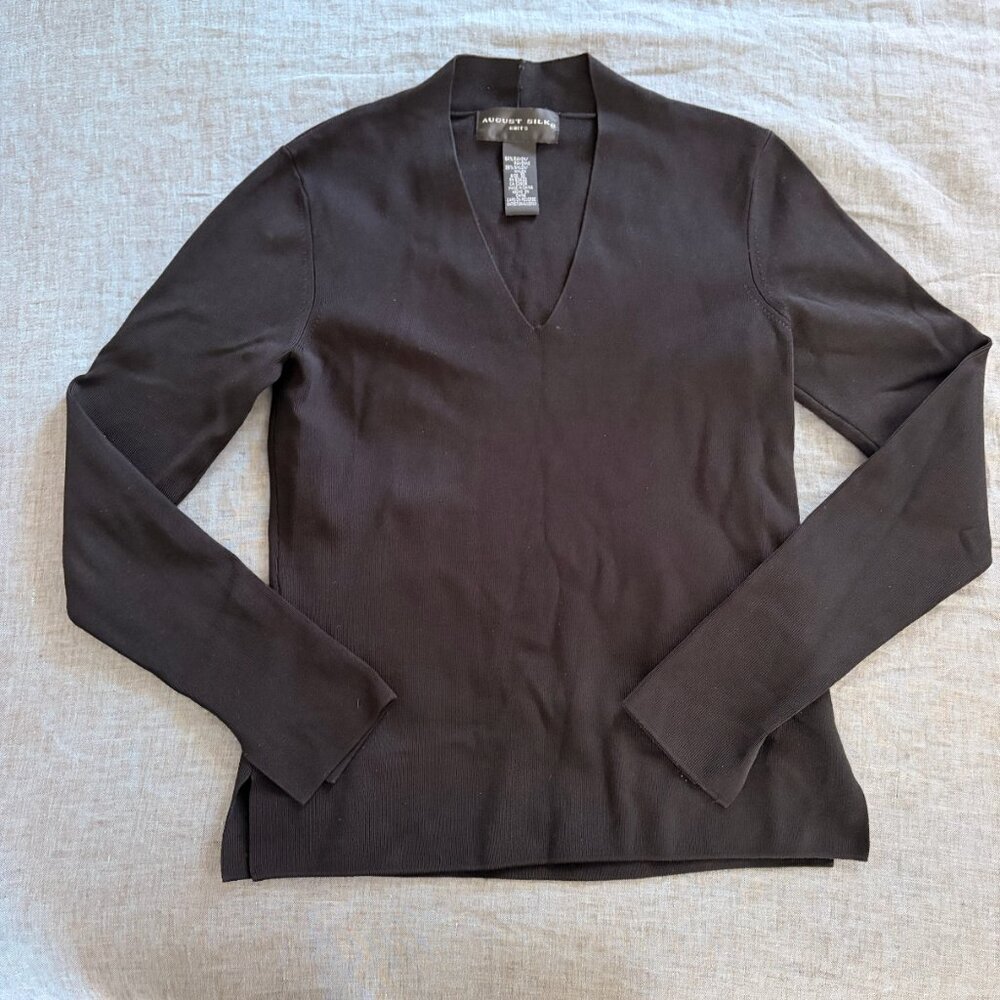 Gorgeous August Silk Black Sweater